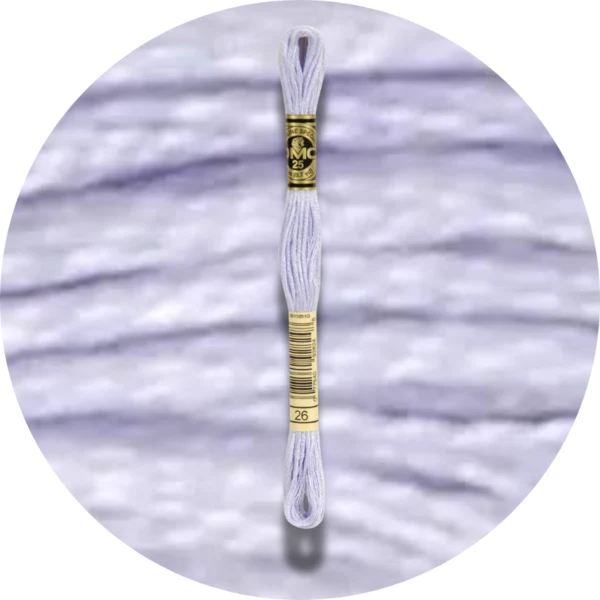 DMC Mouliné Spécial 25 Broderigarn, Ensfarvet, Blå/Lilla nuancer